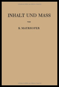 【预售】Inhalt Und Mass