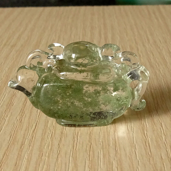 千蕊天然绿幽灵吊坠 绿幽灵小茶壶项链挂件 一图一物多款