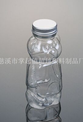 330g铝盖小熊蜂蜜瓶 果汁瓶透明PET塑料瓶(LG006)