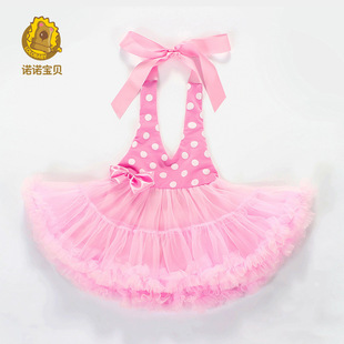 特价夏季新款儿童婴儿女孩女宝宝连衣吊带裙露背蓬蓬裙子粉黄包邮