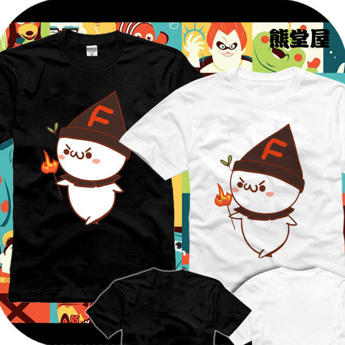 炸鸡块君颜文字君表情情侣去死去死团FFF团衣服短袖纯棉T恤