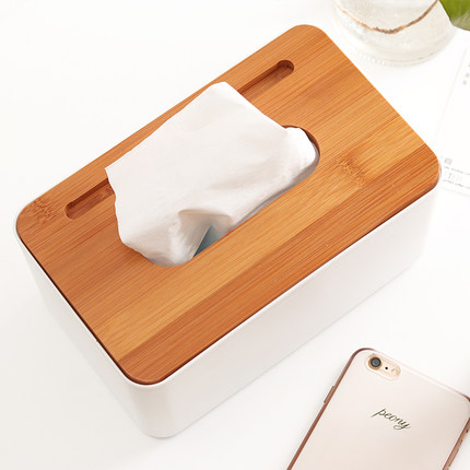 多功能原木纸巾盒客厅抽纸盒卷纸筒车载家用茶几遥控器收纳盒桌面