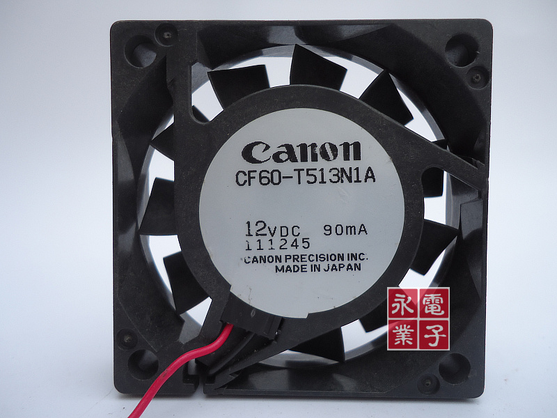 CANON CF60-T513N1A 12V 0.09A 90MA 6CM 6015 60*60*15 2线 风扇