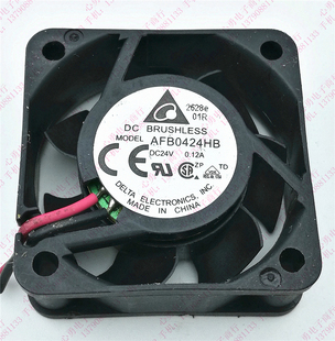 AFB0424HB 台达 DC24V 0.12A 2线变频器散热风扇 正品 4015 Delta
