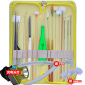 采耳工具套装 鸡毛棒挖耳勺 采耳镊子鹅毛棒发光耳勺掏耳朵工具套装