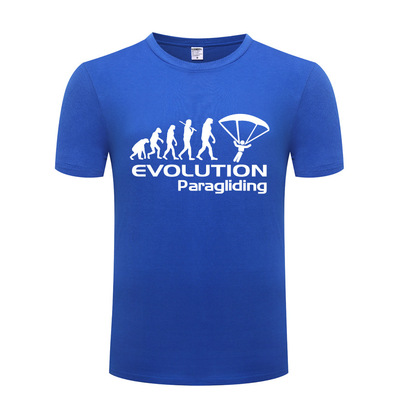 男式T恤 Evolution Of Paragliding 搞笑创意 Paragliders Gift