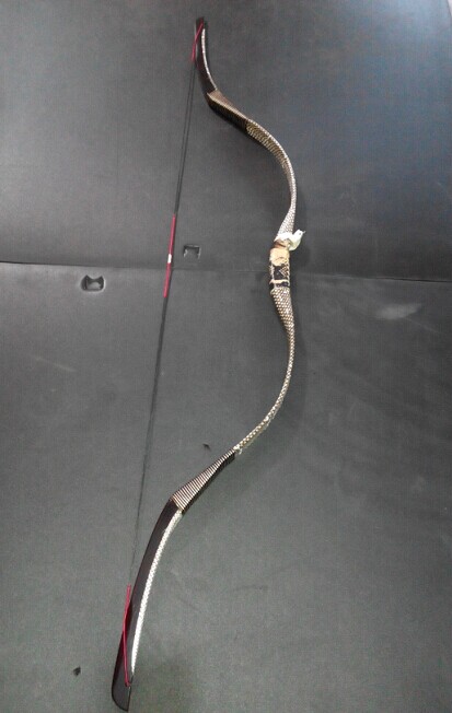 长梢汉弓 传统弓箭 精品传统弓 真蛇头真蛇皮 非层压 仿古筋角弓