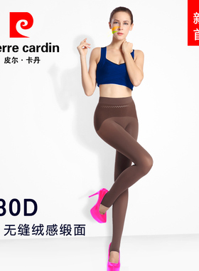 皮尔卡丹新款180D无缝苹果臀绒感缎面中厚踩跟连裤袜丝袜PC37025B