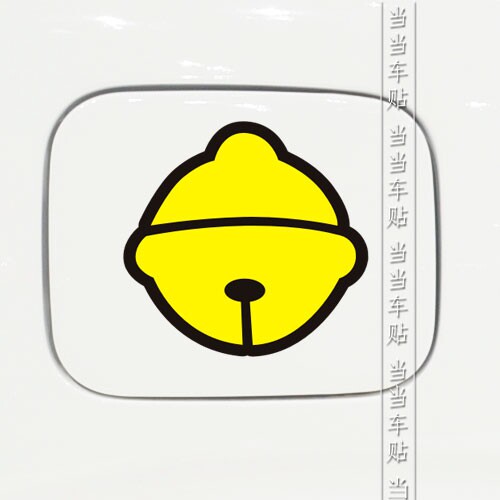 防水反光蓝胖子机器猫小铃铛卡通电动车身遮划痕装饰油箱盖车贴纸