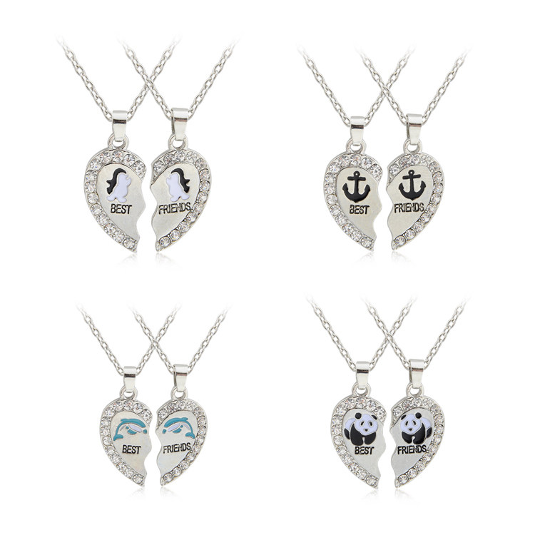 日韓情侶好兄弟熊貓海豚企鵝船錨吊墜best friends愛心鑲鑽項鏈在類目 飾品/流行首飾/時尚飾品新, 項鍊中 - 來自Buy2taobao.com提供專業的淘寶代購服務