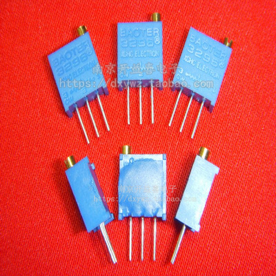 3296W电位计 201(200欧) 顶调 精密多圈可调电位计