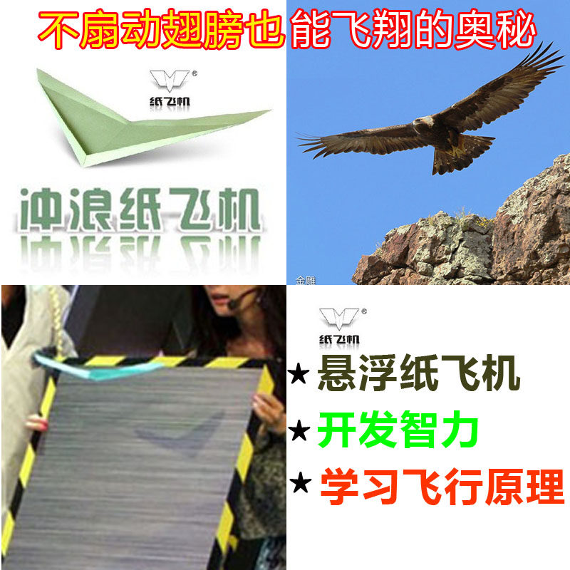 冲浪纸飞机快乐大本营悬浮纸飞机全国赛专用儿童益智手工折叠飞机