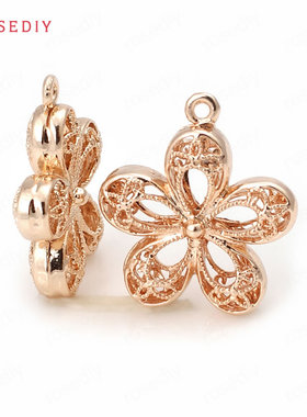 diy饰品铜镀真金手链耳环吊坠