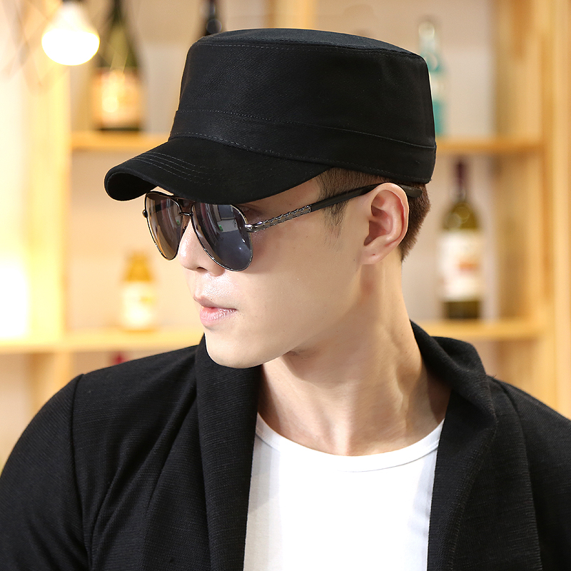 新款时尚头围春秋天户外平顶帽
