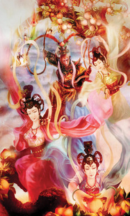 孙悟空大闹蟠桃会图画 西游记故事系列 古典名著宣传画现代装饰画