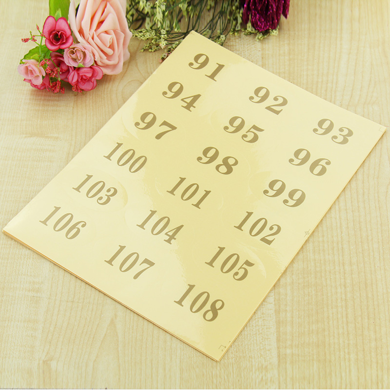 金色透明卡牌游戏贴纸结婚席位