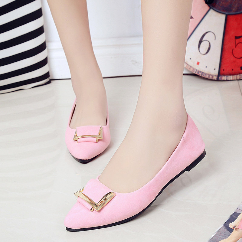 2019 New fall shoes Women's Shoes Low shoe Korean Edition fashion student Suede Shallow mouth Tip Breathable casual shoesin the Women's Shoes, Low shoes  category - from Buy2taobao.com to provide professional Taobao agent buy service