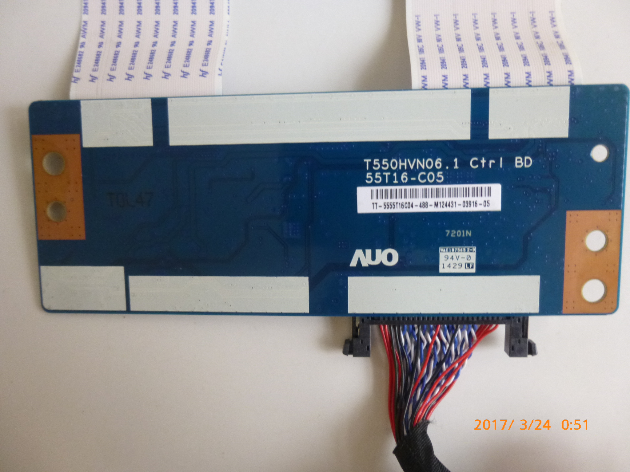 长虹LED55C2080i逻辑板 55T16-C05 T550HVN06.1 Ctrl BD测试好了