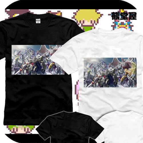 数码宝贝数码暴龙digimon皇家骑士团全员集合纯棉衣服T恤短袖