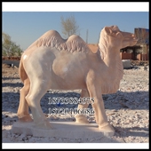 晚霞红石雕骆驼动物雕塑天然大理石庭院公园广场园林摆件厂家直销