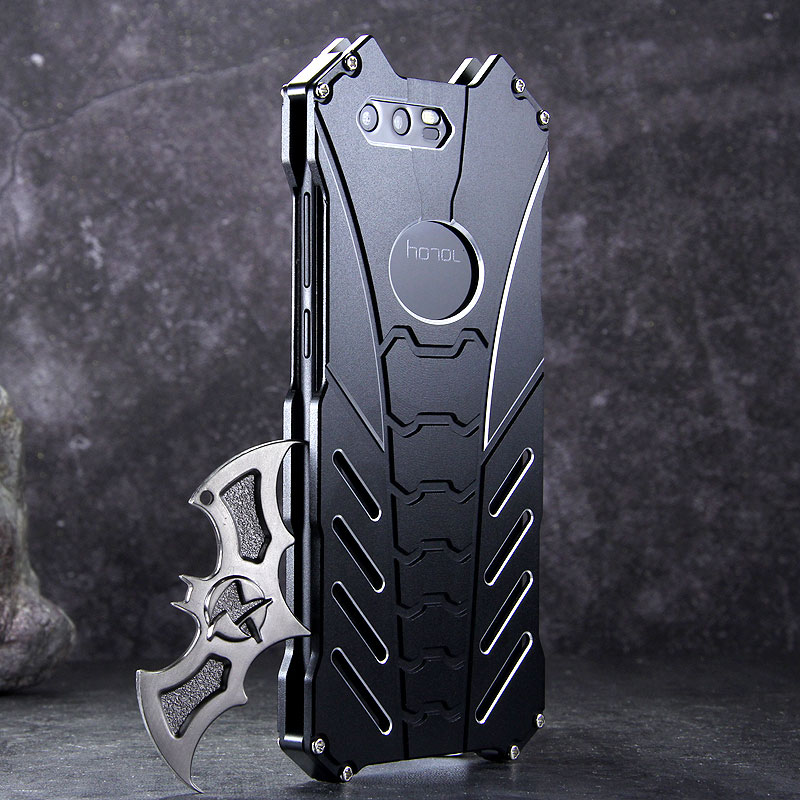 R-Just Batman Shockproof Aluminum Shell Metal Case with Custom Stent for Huawei Honor 9