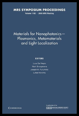 【预售】Materials for Nanophotonics Plasmonics, Metamater