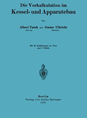 【预订】Die Vorkalkulation Im Kessel- Und Ap...