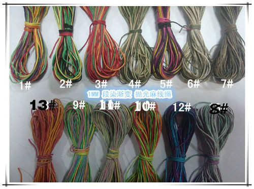 手工吊牌线10米彩色抛光扎染麻绳