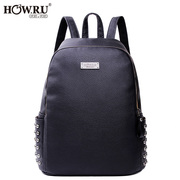 2015 summer styles female Korean leisure bag Pu shoulder bag rivet bag College wind brief bag