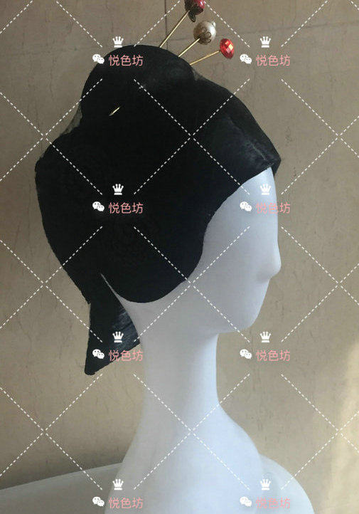 清朝格格假发套 中分带燕尾造型假发清宫盘发造型本体