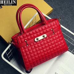 Hey, Linda bag 2015 new European and American trends rhombic spinlock woman slung portable single shoulder women bag in Platinum package