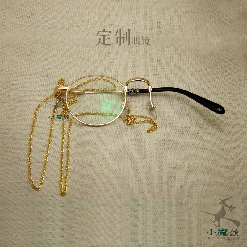 纯手工定制金丝圆框单片眼镜欧式英伦贵族 复古男女西洋眼镜