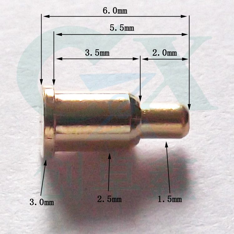 创卓鑫天线顶针 大电流针POGO PIN 汽车POGO PIN 连接器弹簧探针