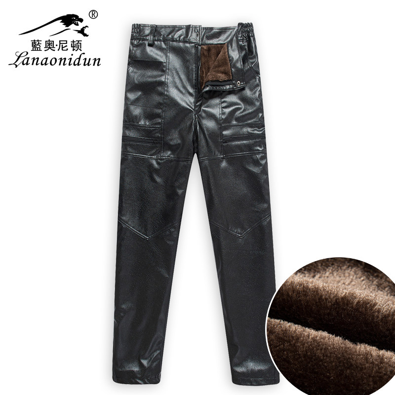 Pantalon cuir homme droit pour hiver - Ref 1482211 Image 1