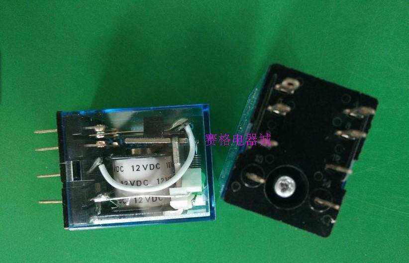 插座现货  MY2NJ 带灯8脚 DC12V （施耐德同款）中间继电器 12V