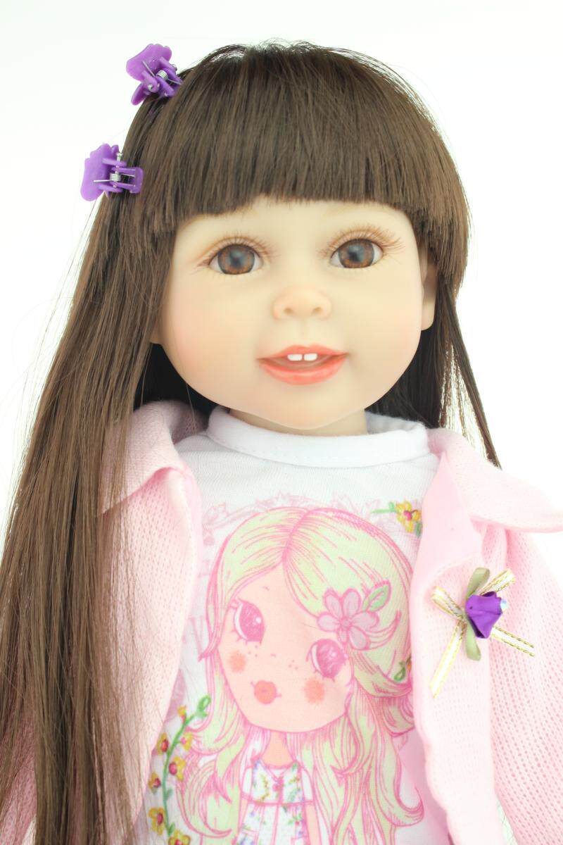 美国女孩小女孩娃娃 全胶可入水梳妆洗澡娃娃 过家家玩具女孩礼物
