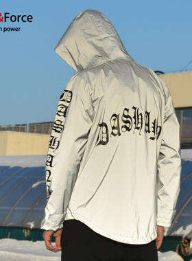 Ares＆Force雾霾衣安全防护 男3M反光冲锋风衣 死飞滑板跑步外套