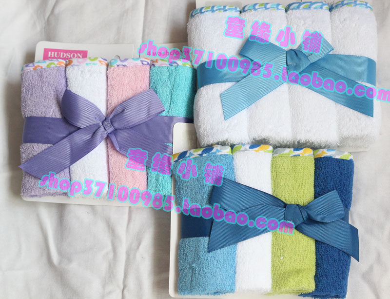 免邮外贸luvable friends 4条装婴儿宝宝纯棉小方巾毛巾喂奶巾毛,婴童用品,手帕,淘宝优惠券,粉丝福利购,淘宝优惠卷