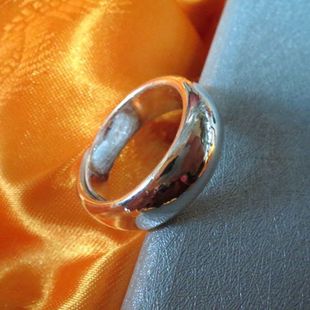 纯手工999足银泥鳅背女款戒指 纯银光面戒指男款肥厚 可订做加工