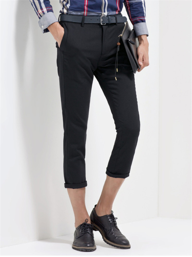 男裝鳥夏季九分褲時尚純色百搭男士九分休閑褲修身小腳九分褲子在類目 男裝, 休閒褲中 - 來自Buy2taobao.com提供專業的淘寶代購服務