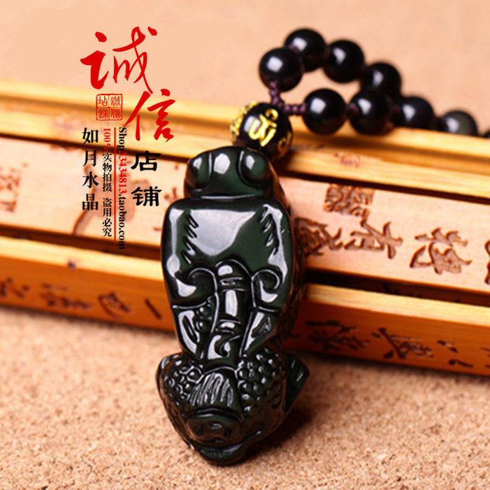 天然黑曜石貔貅吊坠招财平安护身符男女款 033