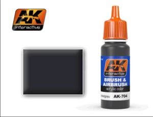 。【清仓】西班牙 AK-704 水性漆RAL 7021 Dunkelgrau 17ml