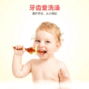 Mới chất lượng cao nano bạc bé teether bé 1-2-3 tuổi silicone trẻ em đào tạo bàn chải đánh răng tóc mềm - Gutta-percha / Toothbrsuh / Kem đánh răng