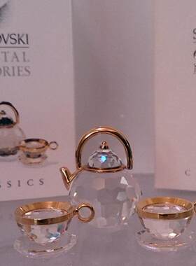 swarovski金色茶壶三件套礼物
