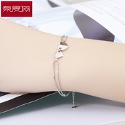 New year have mutual affinity bracelet Korean jewelry 925 Silver sweet woman simple birthday hypoallergenic fashion