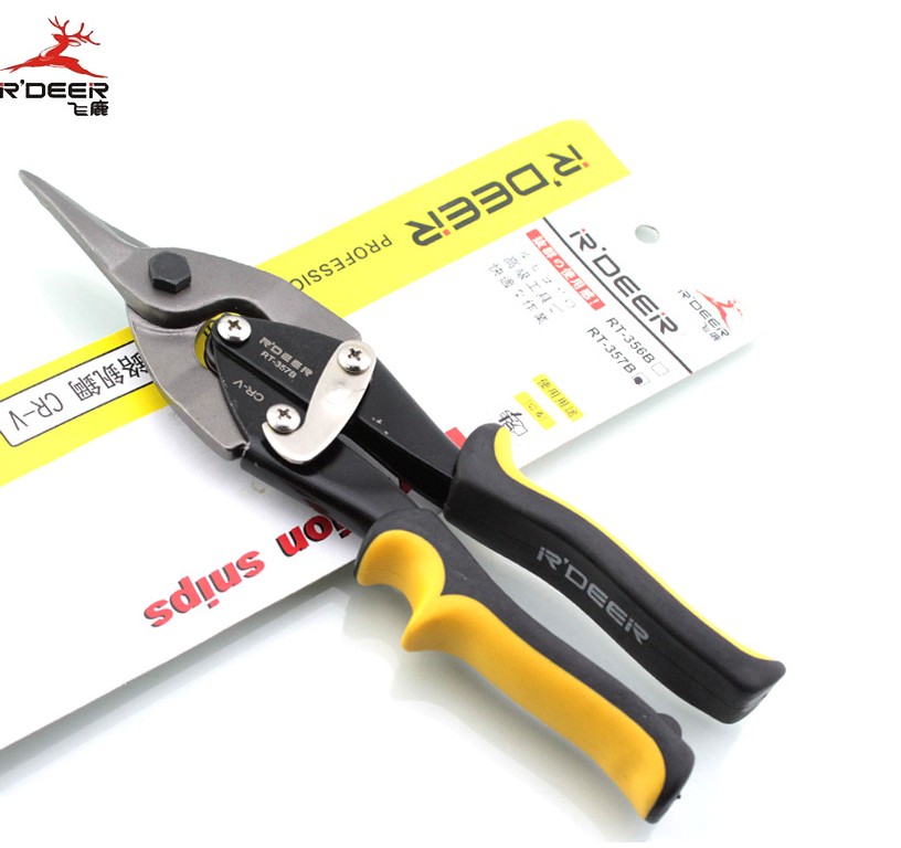 飞鹿工具 RDEER 铬钒钢双色柄航空剪(CR-V) RT-357B 直