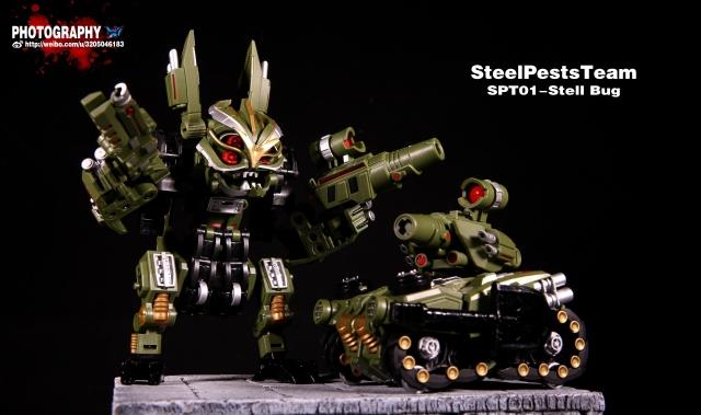 变形玩具 TF梦工厂 SPT01-Steel Bug 钢铁害虫小队 钢铁臭虫 盒装
