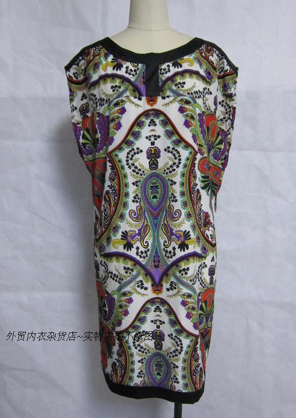 外贸外单花式无袖溜肩女装连衣裙