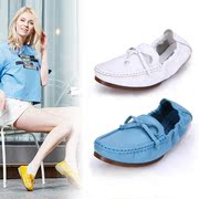 Dong Fang shoes new style leather volume folding shoes bow flat shoes and comfortable soft pocket at the end of the shoe