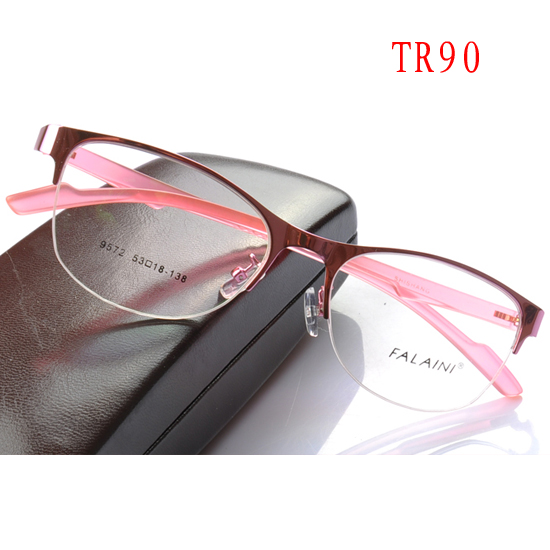 女士近视眼镜 半框 眼镜框 成品眼镜架 超轻TR90运动 配眼镜平光